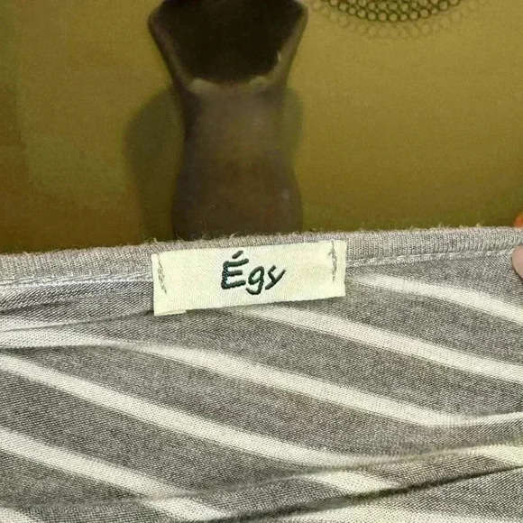 Egy - Floor length gray maxi dress 3/4 length sleeves w/pockets - Size large - Picture 5 of 5